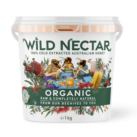 Wild Nectar Organic Australian Honey 1kg Pail - Dr Earth - Sweeteners