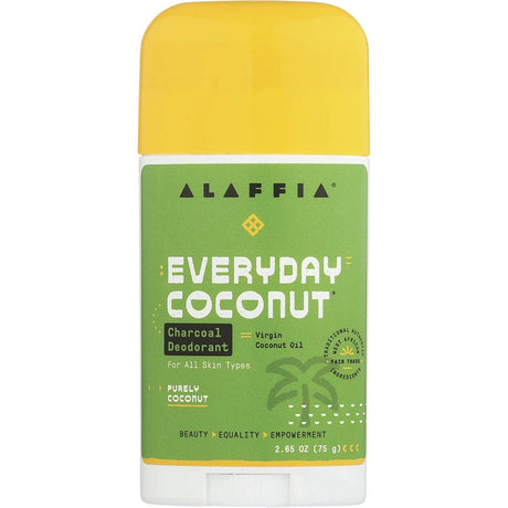 Alaffia Everyday Coconut Deodorant Charcoal & Purely Coconut 75g - Dr Earth - Bath & Body