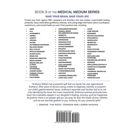 Book Medical Medium Brain Saver Protocols by Anthony William - Dr Earth - Books