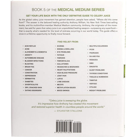 Book Medical Medium Celery Juice By Anthony William - Dr Earth - Books