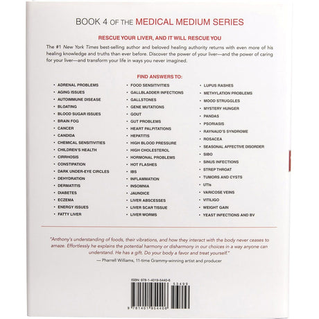 Book Medical Medium Liver Rescue By Anthony William - Dr Earth - Books