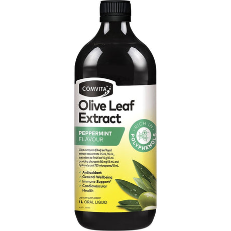 Comvita Olive Leaf Extract Peppermint 1L - Dr Earth - Immune Support