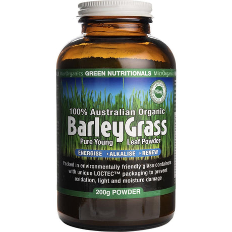 Green Nutritionals Barley Grass 100% Australian Organic 200g - Dr Earth - Greens