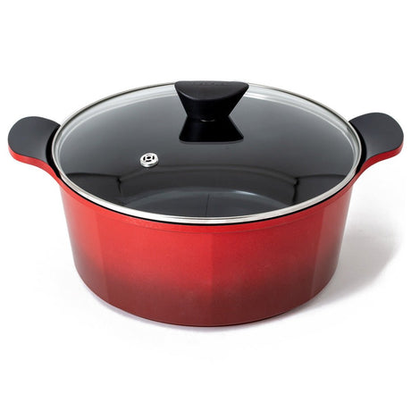 Neoflam Venn 28cm Casserole Induction Red - Dr Earth - Eco Living, Cookware, Stockpots & Casseroles
