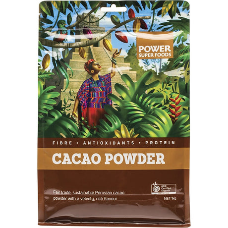 Power Super Foods Cacao Powder The Origin Series 1kg - Dr Earth - Cacao