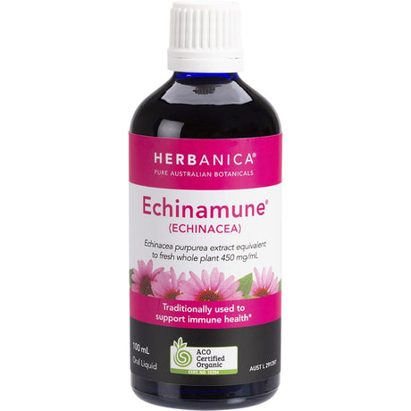 PPC Herbs Herbanica Herbal Tincture Echinamune Echinacea 100ml - Dr Earth - Immune Support, Homeopathics