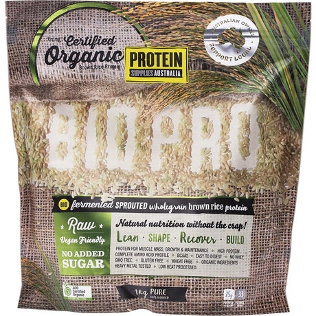 Protein Supplies Australia BioPro Sprouted Brown Rice Pure 1kg - Dr Earth - Nutrition