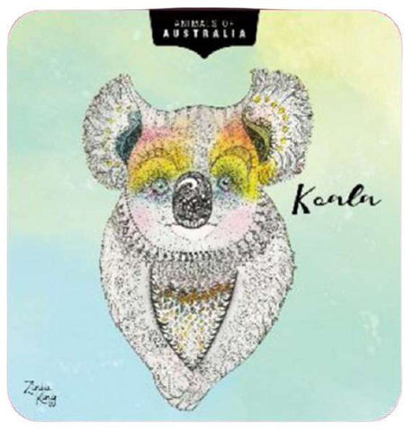 ANIMALS OF AUSTRALIA 'KOALA' EMBOSSED TIN 150G LEMON MYRTLE BUTTER FINGER BISCUITS - Dr Earth - Festive Gifts, Confectionary, Snacks, Jenbray Foods