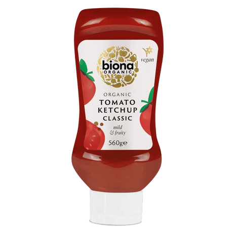 BIONA ORGANIC CLASSIC TOMATO KETCHUP 560G - Dr Earth - Condiments, Black Friday Sales, Clearance