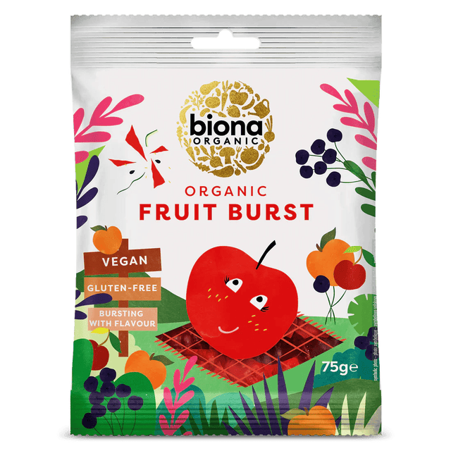 BIONA ORGANIC FRUIT BURST 75G - Dr Earth - Confectionary, Snacks, Black Friday Sales