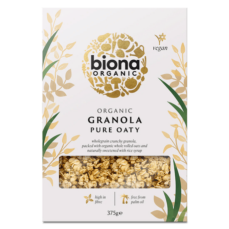 BIONA ORGANIC PURE OATY GRANOLA 375G - Dr Earth - Breakfast, Black Friday Sales, , Clearance