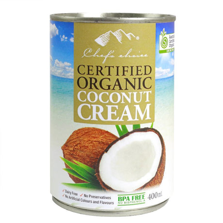 Chef's Choice Organic Coconut Cream 400ml - Dr Earth - Pantry, Baking, Canned Foods