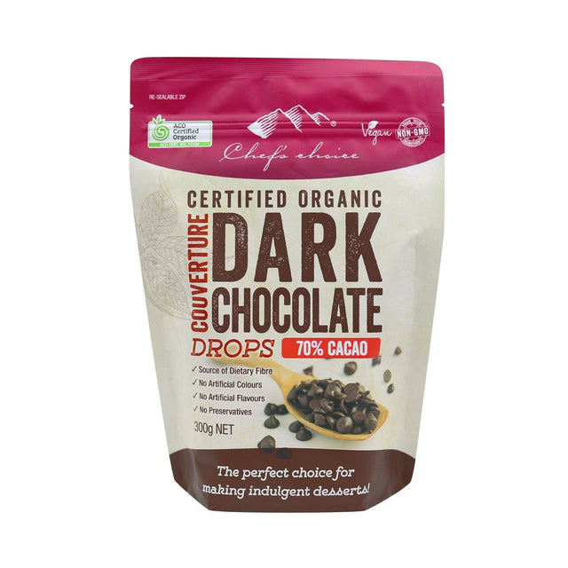 Chef's Choice Organic Dark Chocolate Drops 300g - Dr Earth - Pantry, Baking