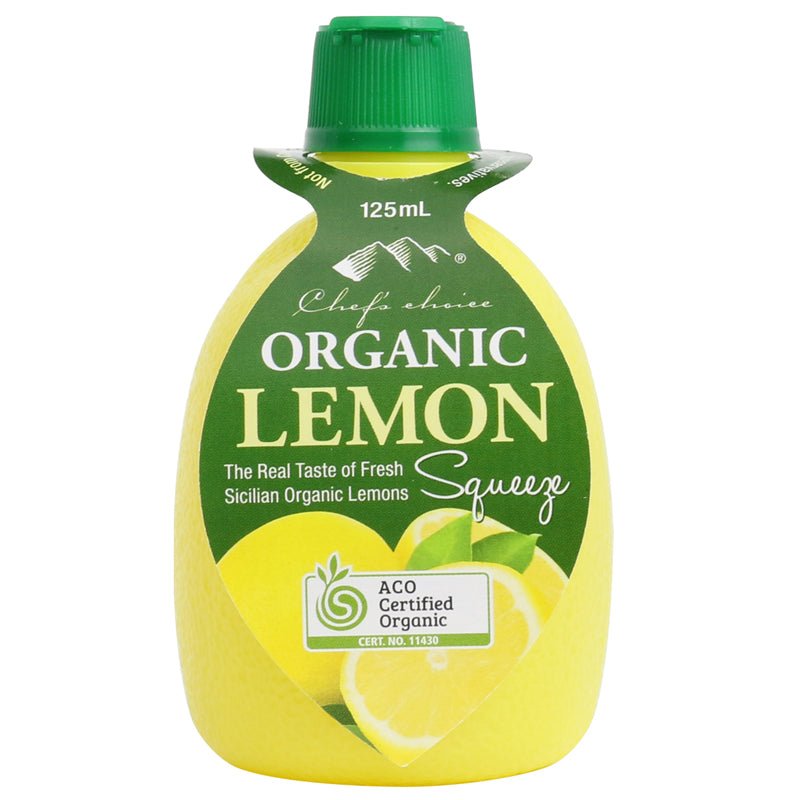 Chef's Choice Organic Lemon Juice 125ml - Dr Earth - Pantry, Condiments