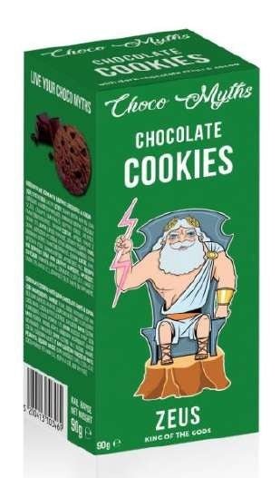 CHOCO MYTHS COOKIES BOX CHOCOLATE - ZEUS - Dr Earth - Festive Gifts, Confectionary, Snacks, Jenbray Foods