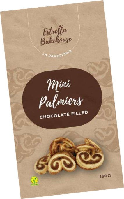 ESTRELLA BOXED MINI PALMIERS CHOCOLATE FILLED - Dr Earth - Festive Gifts, Confectionary, Snacks, Jenbray Foods