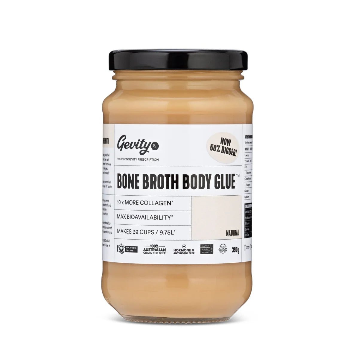 Gevity RX Bone Broth Body Glue Natural 390g - Dr Earth - Stock & Gravy