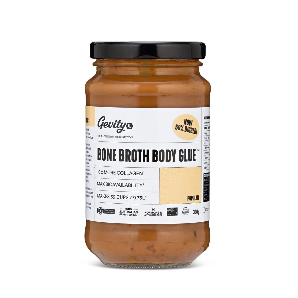 Gevity RX Bone Broth Body Glue Populate 390g - Dr Earth - Stock & Gravy