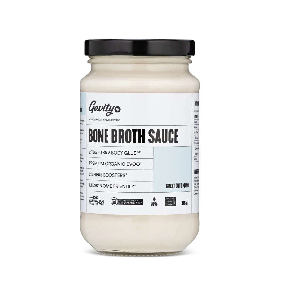 Gevity RX Bone Broth Mayo 375ml - Dr Earth - Stock & Gravy