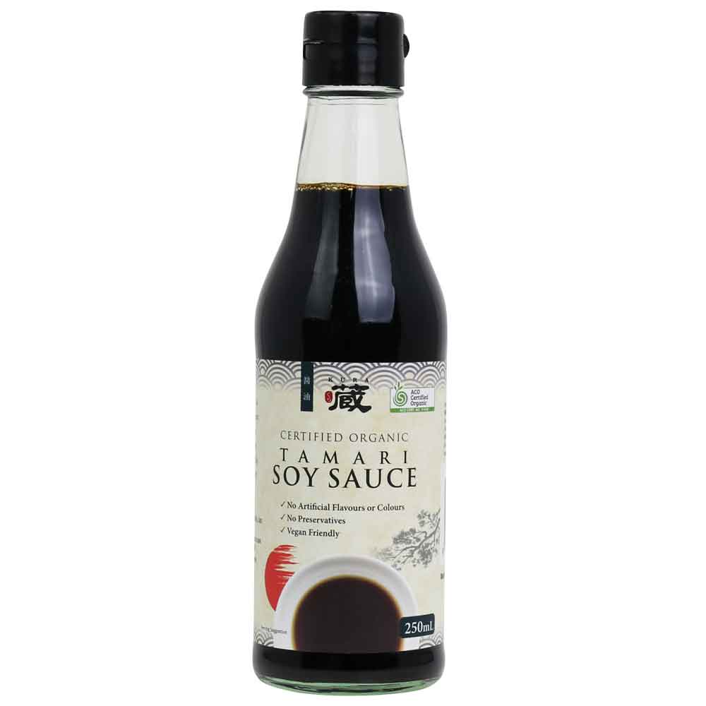 Kura Organic Tamari Soy Sauce 250ml - Dr Earth - Pantry, Asian