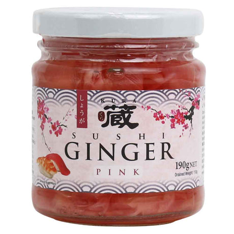 Kura Pickled Pink Ginger 190g - Dr Earth - Pantry, Asian