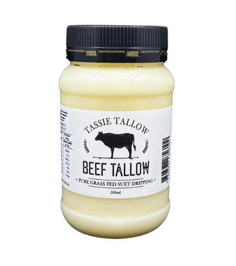 Tassie Tallow Tasmanian Grass-Fed Beef Tallow 500ml - Dr Earth - Oil & Ghee