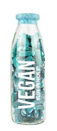 TREAT KITCHEN VEGAN MESSAGE IN A BOTTLE - BLUE CANDIES (VEGAN) - Dr Earth - Festive Gifts, Confectionary, Snacks, Jenbray Foods