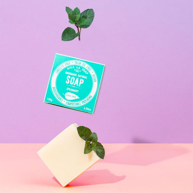 Viva La Body Natural Soap Spearmint SUPER FRESH 135gm - Dr Earth - Body & Beauty, Soap, Bath & Body