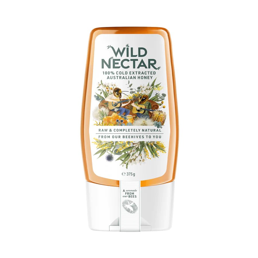 Wild Nectar Pure Australian Honey 375g Squeeze - Dr Earth - Sweeteners