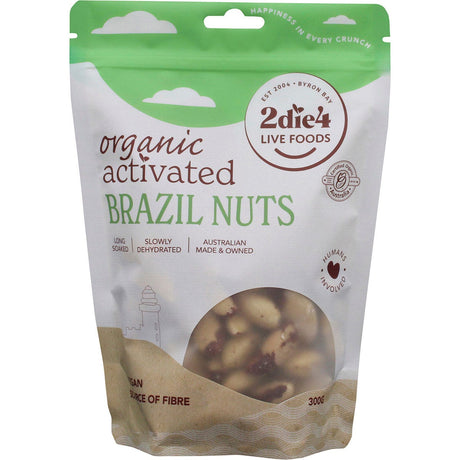 2die4 Live Foods Organic Activated Brazil Nuts 300g - Dr Earth - Dried Fruits Nuts & Seeds