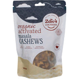 2die4 Live Foods Organic Activated Masala Cashews 300g - Dr Earth - Dried Fruits Nuts & Seeds