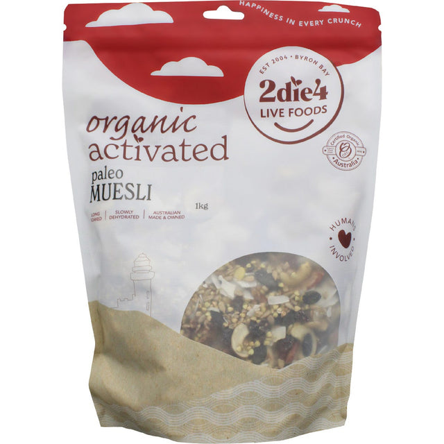 2die4 Live Foods Organic Activated Paleo Muesli 1kg - Dr Earth - Breakfast