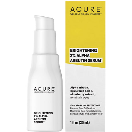 ACURE Brightening 2% Alpha Arbutin Serum 30ml - Dr Earth - Skincare