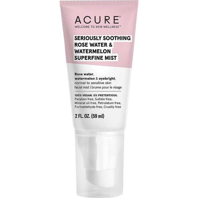 ACURE Seriously Soothing Rose & Watermelon Superfine Mist 59ml - Dr Earth - Skincare