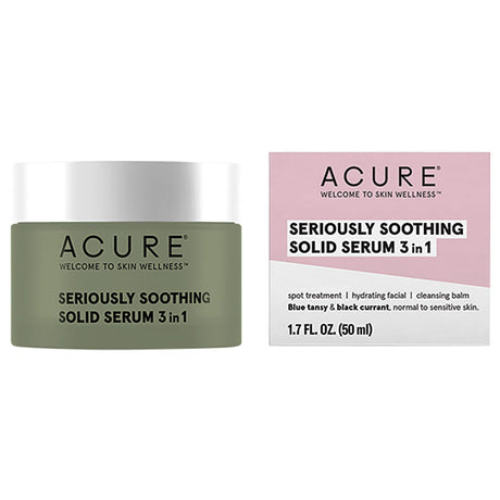 ACURE Seriously Soothing Solid Serum 3 in 1 50ml - Dr Earth - Skincare, Makeup