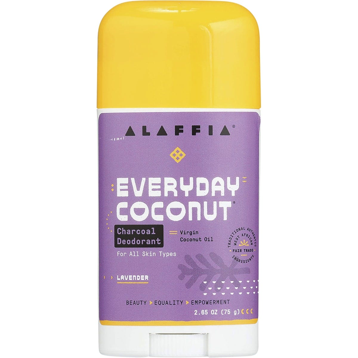 Alaffia Everyday Coconut Deodorant Charcoal & Lavender 75g - Dr Earth - Bath & Body