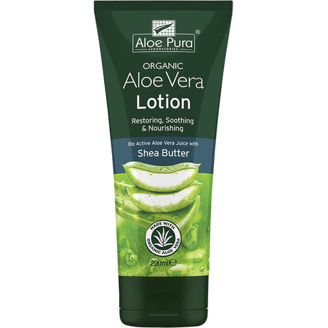 Aloe Pura Aloe Vera Lotion with Shea Butter 200ml - Dr Earth - Bath & Body, Sun & Tanning