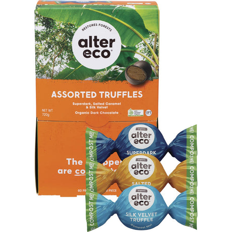 Alter Eco Chocolate Organic Assorted Truffles 12g - Dr Earth - Chocolate & Carob