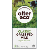 Alter Eco Chocolate Organic Classic Grass Fed Milk 75g - Dr Earth - Chocolate & Carob