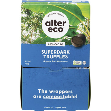 Alter Eco Chocolate Organic Superdark Cacao Truffles 12g - Dr Earth - Chocolate & Carob