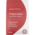 Amazing Oils Magnesium Active Bath Flakes Mag Chloride & Menthol 800g - Dr Earth - Bath & Body, Magnesium & Salts, Joint & Muscle Health