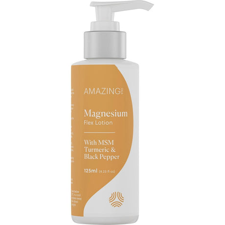 Amazing Oils Magnesium Flex Lotion With MSM Turmeric & Black Pepper 125ml - Dr Earth - Magnesium & Salts