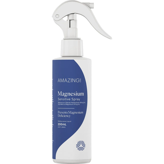 Amazing Oils Magnesium Sensitive Spray 200ml - Dr Earth - Magnesium & Salts