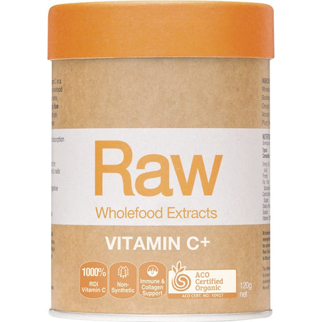 Amazonia Raw Wholefood Extracts Vitamin C+ Passionfruit Flavour 120g - Dr Earth - Supplements, Hair Skin & Nails