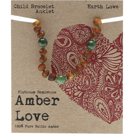 Amber Love Children's Bracelet/Anklet 100% Baltic Amber Earth 14cm - Dr Earth - Baby & Kids