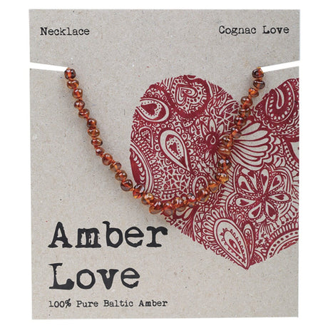 Amber Love Children's Necklace 100% Baltic Amber Cognac 33cm - Dr Earth - Baby & Kids