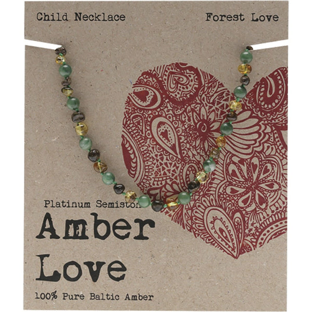 Amber Love Children's Necklace 100% Baltic Amber Forest 33cm - Dr Earth - Baby & Kids