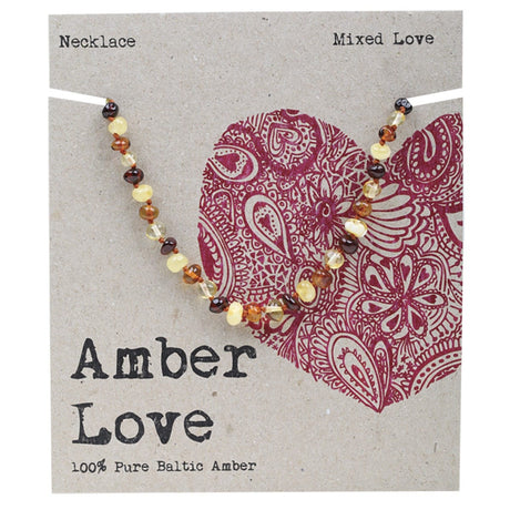 Amber Love Children's Necklace 100% Baltic Amber Mixed 33cm - Dr Earth - Baby & Kids