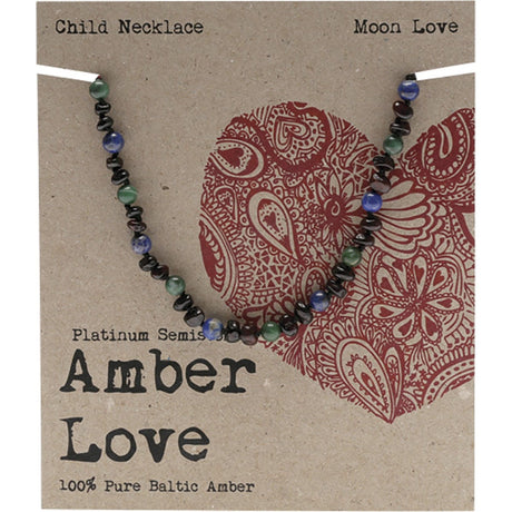 Amber Love Children's Necklace 100% Baltic Amber Moon 33cm - Dr Earth - Baby & Kids