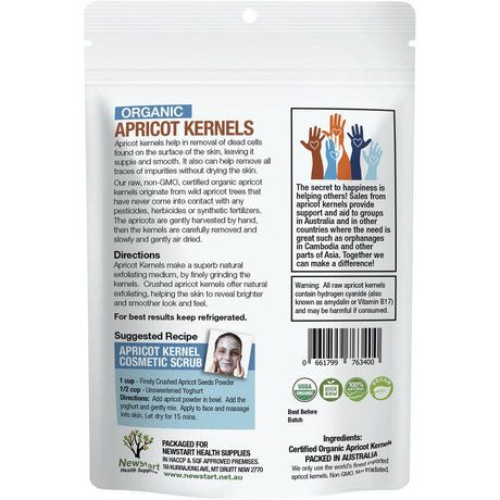 Apricare Apricot Kernels Organic Raw 500g - Dr Earth - Bath & Body